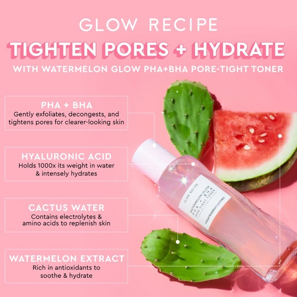 $7❤️🔥 LAST 1! Glow Recipe Watermelon PHA + BHA Pore-Tight Toner Super Mini NEW - Picture 2 of 6